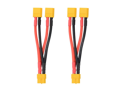 WMYCONGCONG 2 PCS XT60 Parallel Battery Connector Cable Dual Extension Y Splitter 1 Female to 2 Male for DJI Phantom RC Plane