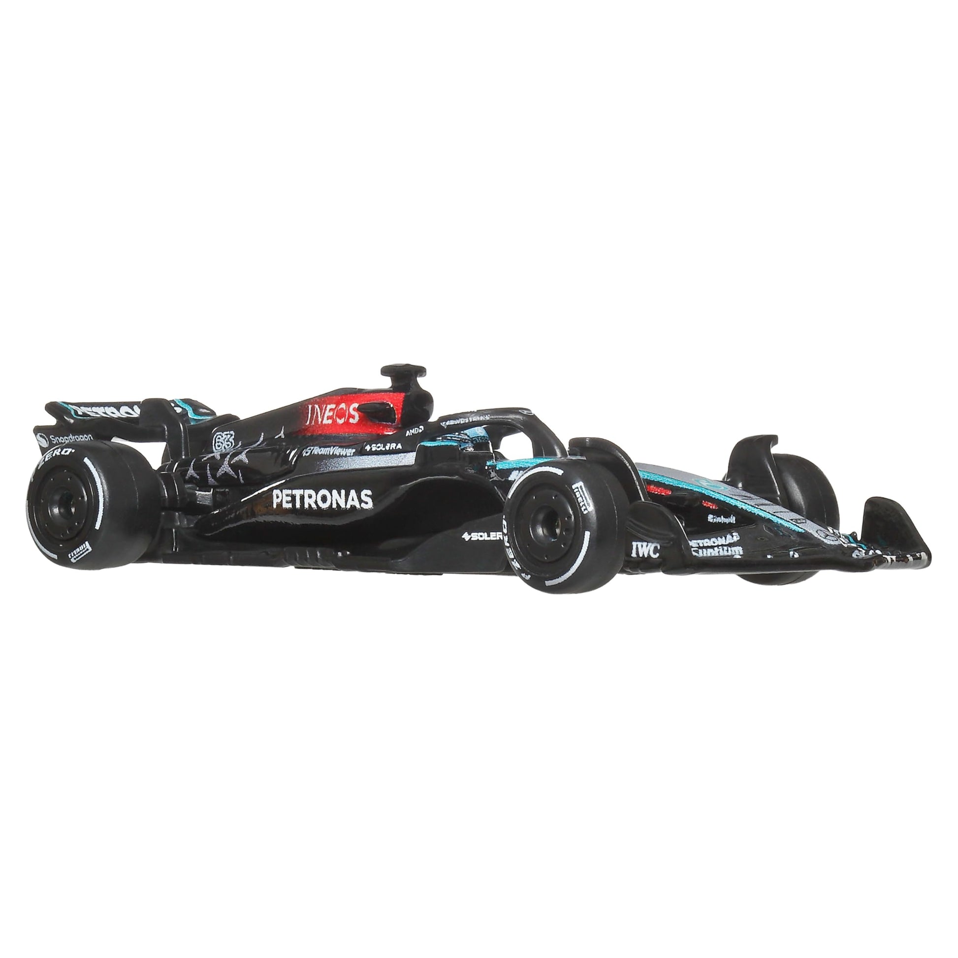 Hot Wheels MERCEDES AMG F1 TEAM 2024 Formula 1 Car Model - George RUSSELL 63 - Die Cast Scale 1:64 - Length 8 cm - JBM18