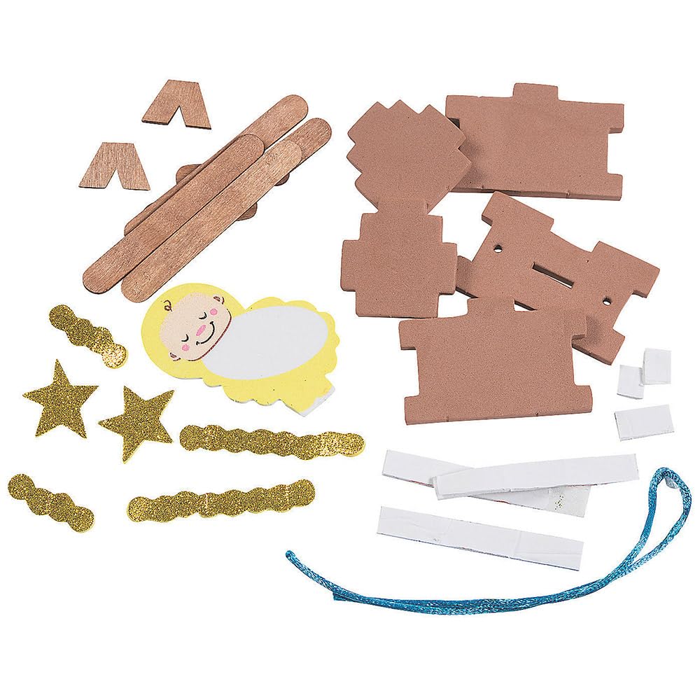 Baby Jesus 3D Ornament Craft Kit - Crafts for Kids and Fun Home Activities