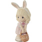 Precious Moments 212015 Wishing You A Hoppy Easter Girl Bisque Porcelain Figurine