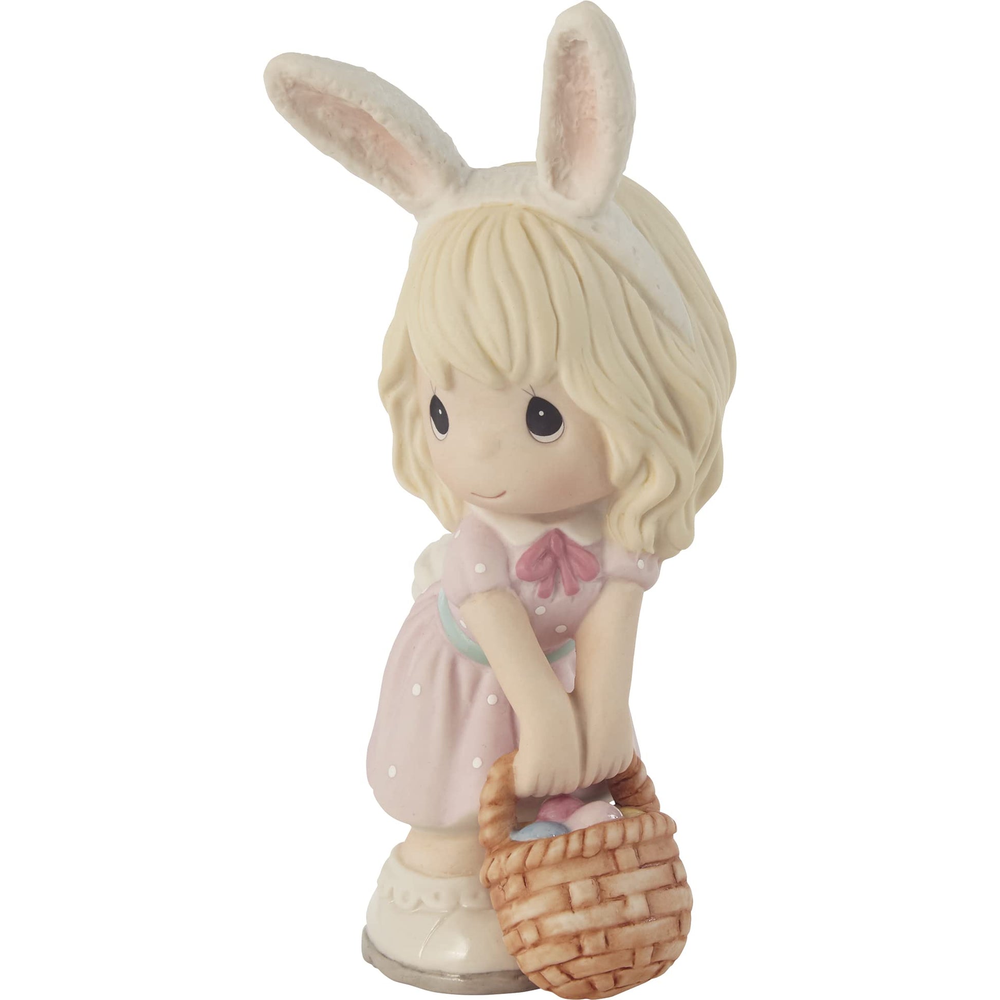Precious Moments 212015 Wishing You A Hoppy Easter Girl Bisque Porcelain Figurine
