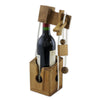 NOVICA Handmade Holder and Puzzle, Brown, Open The Bottle' Wood