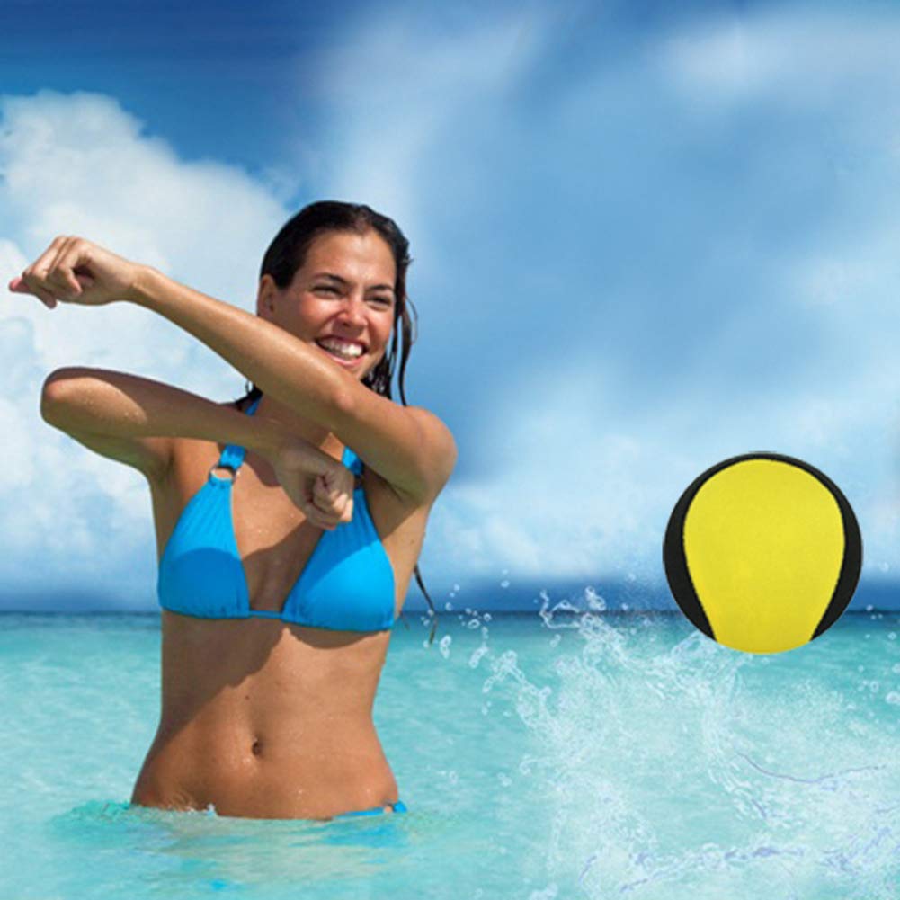 Airoads Water Bouncing Ball - 2 Pack Stress Relief Ball for Swimming, Beach & Outdoor Activity (Yellow + Green, 5.5cm)