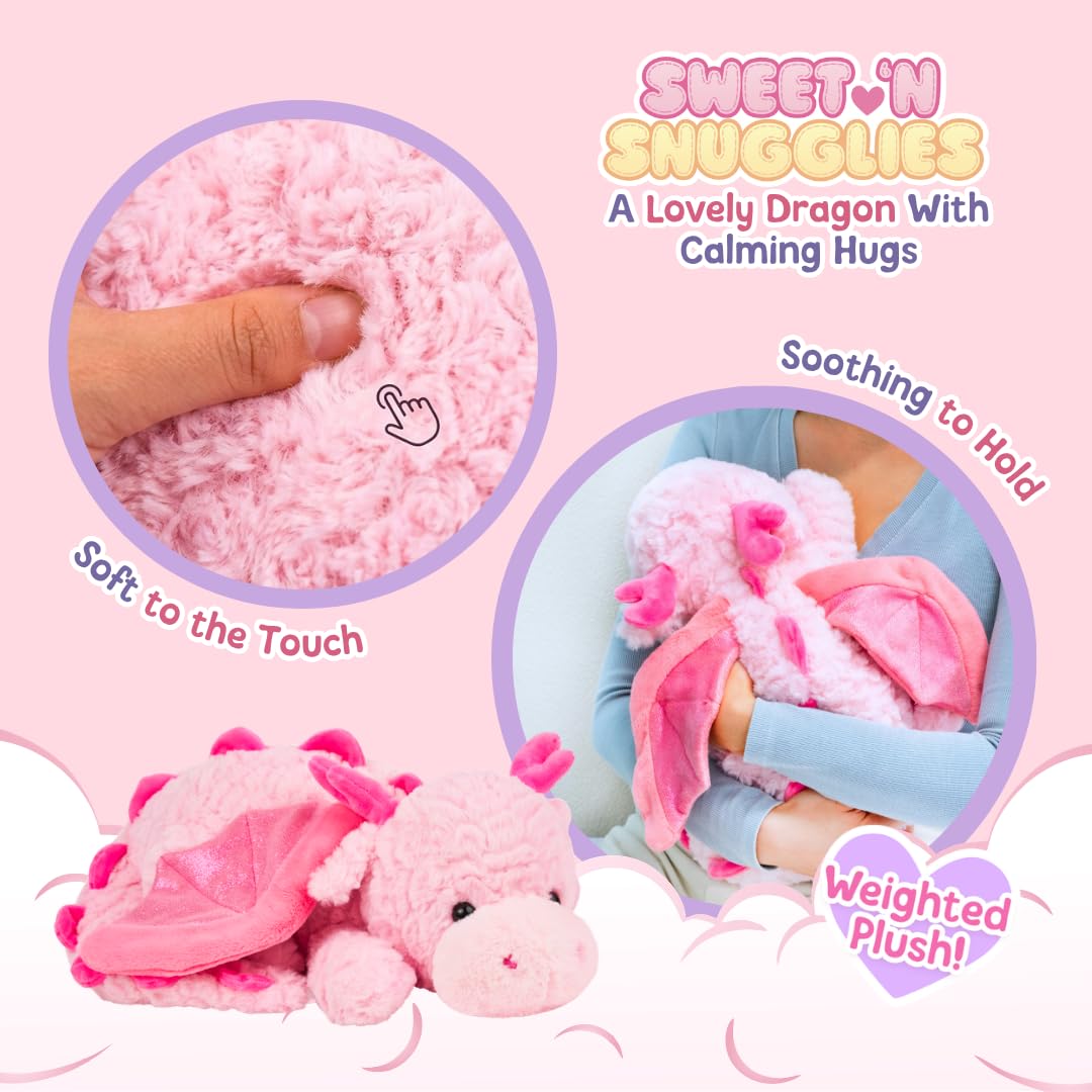 Cuddle Barn Sweet 'N Snugglies Lovely Dragon Weighted Plush - 2.5 lbs, 16"