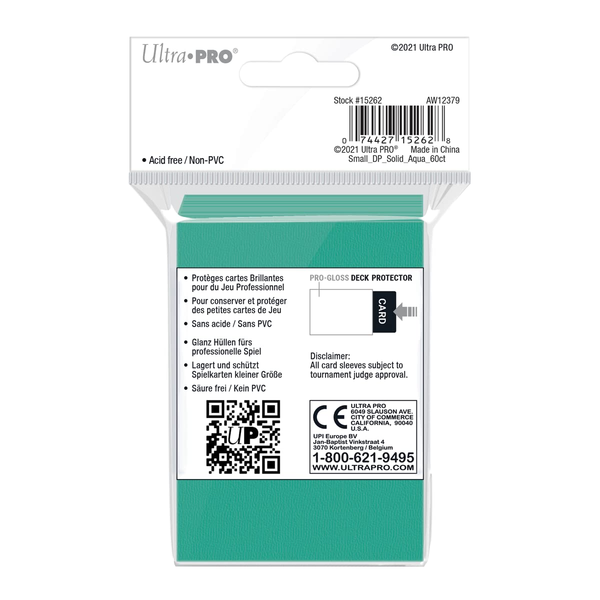 Ultra Pro (60 Count) Aqua Deck Protector Sleeves - Made to Fit Small Japanese Size Cards (62mm x 89mm) Battle Friends and Enemies Sporting This