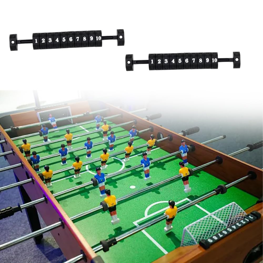 Quweiz 2 Pcs Table Football Counter, Score Goal Counter, 10 Numbers Scoring Score Counter Indicator for Air Hockey, Shuffleboard