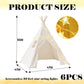 Quaocens Teepee Tent for Kids,with String Lights,6 Pack