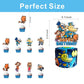 25pcs Dog Cartoon Man Cake Decorations with 1pcs Cake Topper, 24pcs Cupcake Toppers for The Dog Birthday Party Supplies