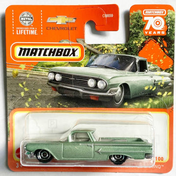 Matchbox - 1960 Chevy El Camino [Green] Green 29/100 (HLC72) - Model Car - Classic - Children from 3 Years - Unisex - 11 x 11 x 4 cm - 1 Count - 0