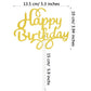 Boao 40 Pieces Happy Birthday Cake Toppers 5.3 x 3.94 in Glitter Birthday Cupcake Topper Cake Party Supplies Decorations, 8 Colors