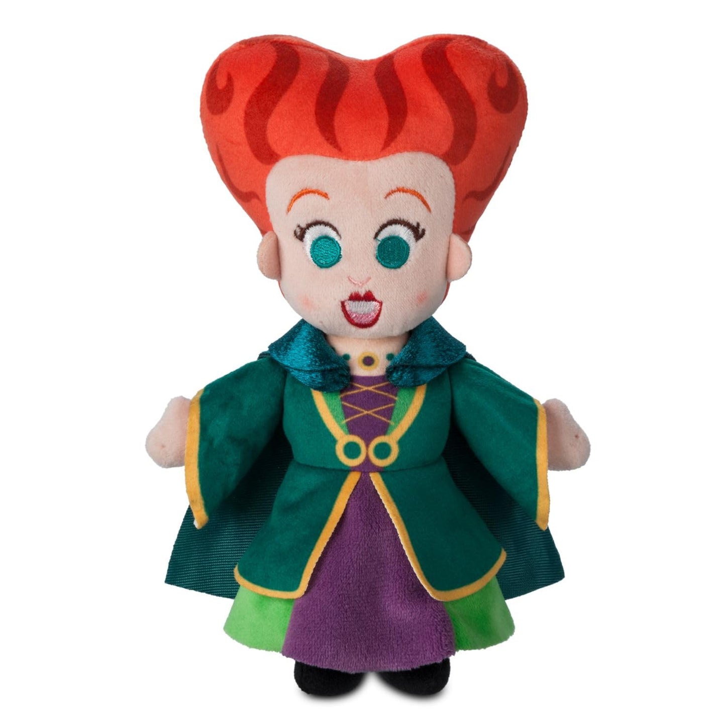 Disney Store Hocus Pocus Sanderson Sisters Plush Doll Set - Sarah, Mary & Winifred - Detailed Plush Sculpting, Shimmering Capes, Soft Velour Cauldron