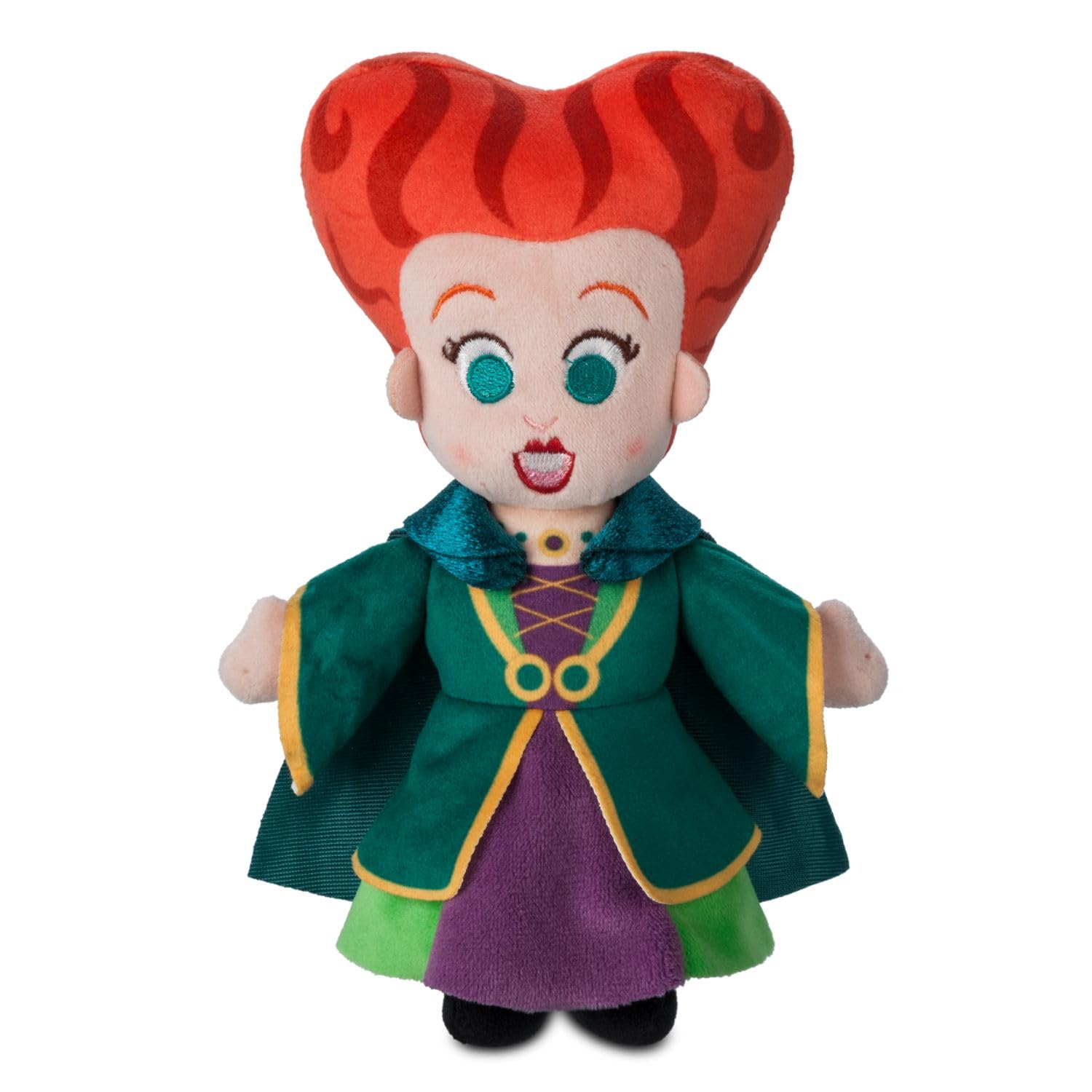 Disney Store Hocus Pocus Sanderson Sisters Plush Doll Set - Sarah, Mary & Winifred - Detailed Plush Sculpting, Shimmering Capes, Soft Velour Cauldron