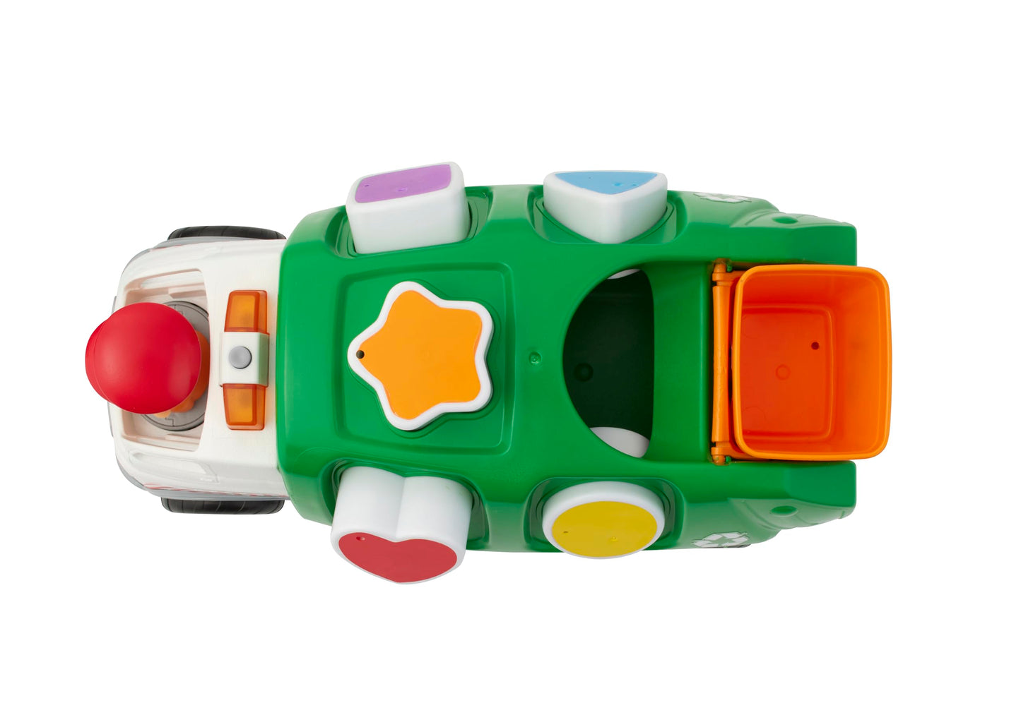 Kidoozie Shape Sorting Recycling Truck Ages 12 Months+, Motorized, Garbage Truck, Light & Sound