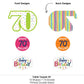 Big Dot of Happiness 70th Birthday - Cheerful - Colorful Party Centerpiece Sticks - Table Toppers - Set of 15