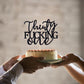 Thirty Fucking One Cake Topper - Happy 31st Birthday Cake Decor - Cheers to 31 Years Birthday Party Decorations Supplies, Black Glitter