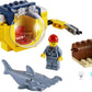 LEGO City Ocean Mini-Submarine 60263, Underwater Playset, Featuring a Toy Submarine, Pirate Treasure Chest, Hammerhead Shark Figure and a Pilot