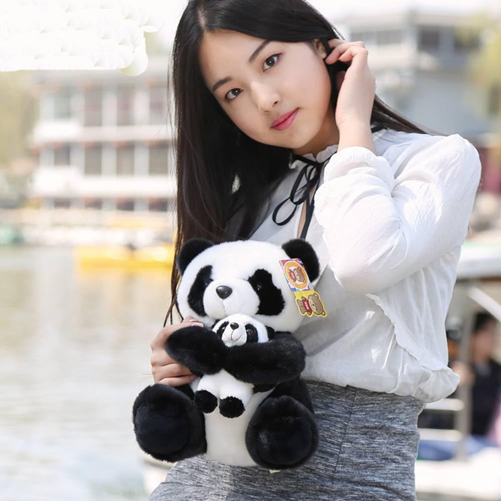 12 Inch Parent-Child Panda Plush Toys Mum and Baby Panda Stuffed Toys