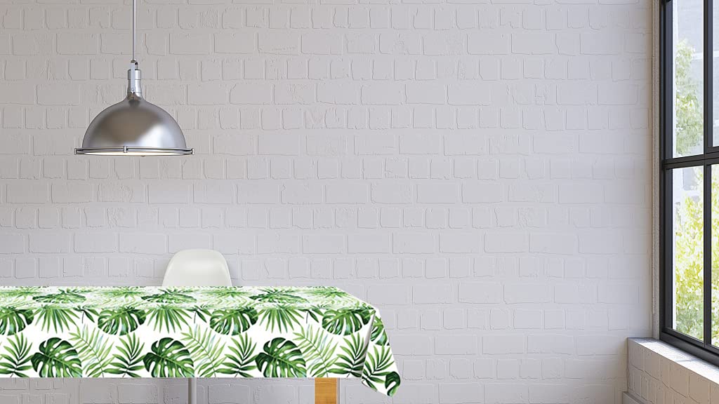 2Pcs Hawaiian Luau Party Decorations Palm Leaves Table Covers - Summer Jungle Baby Shower First Birthday Party Decor Supplies Favors Aloha Tropical