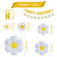 33pcs Daisy Birthday Banner Balloons Decoration,Daisy Flower Wedding Party Supplies