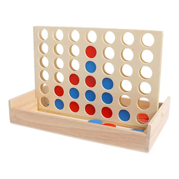 Wooden 4 in a Row Game - Classic Strategy Game for AdultsConnect The 4 Discs of Same Colour in a Row - Travel Games Family Board Games