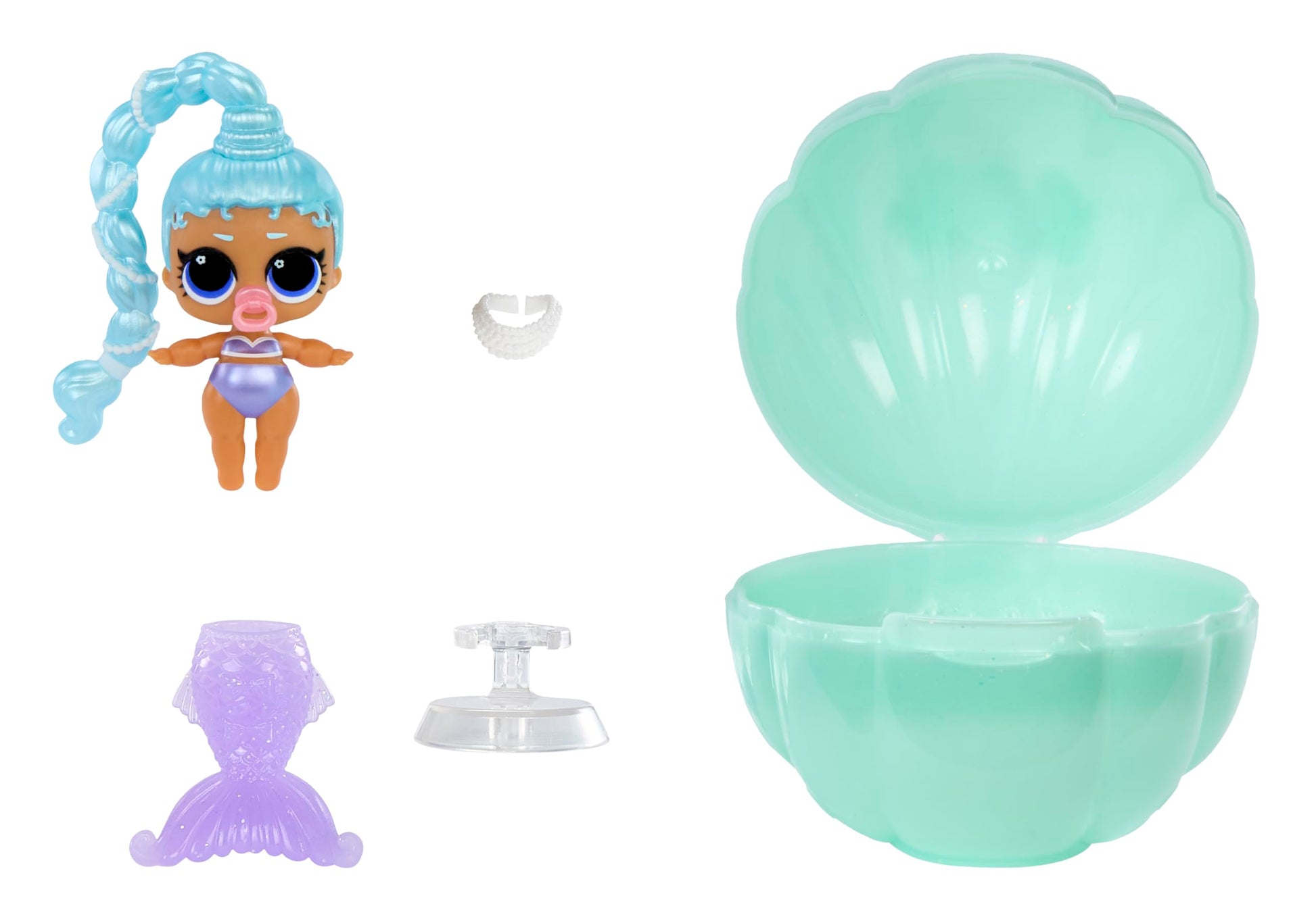 LOL Surprise Mermaids Makeover Magic Baby Sisters with Color-Changing Mermaid Tails and Shell-Inspired Display Ball, Collectible Dolls, Kids Ages 4+