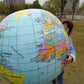 SWR 36 Inch PVC Inflatable World Globe, Blue - Educational Toy for Children and Adults