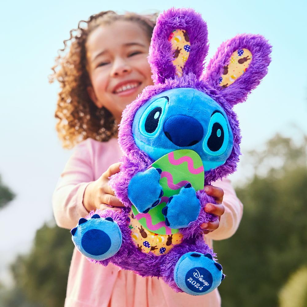 Disney Store Official Stitch Easter Plush, 13 Inches, for Boys and Girls, Squishy Animals, Perfect Easter Basket Stuffer or Spring Decor, Suitable