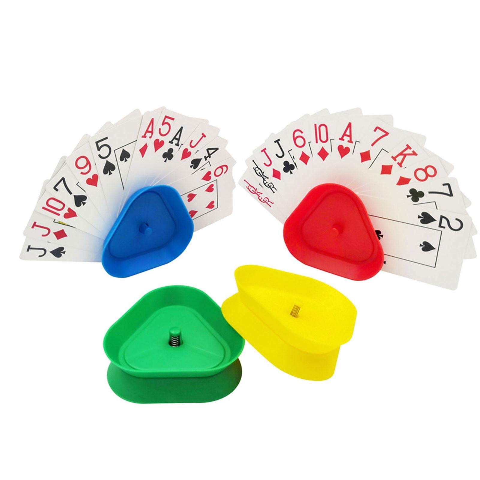 maojin Triangular Card Holder, Triangle Shaped Hands Free Playing Card Holder, Multiple Playing Methods for All Card Games, A for Those That Love