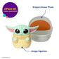 DecoSet® STAR WARS: THE MANDALORIAN Cake Topper, Featuring Grogu Squishy and Hover Pram Stand, Collectable Cake Decoration For Birthday
