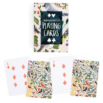 1Canoe2 Deck of Playing Cards, Single Card Deck, 52 Playing Cards Plus Jokers, Custom Art Bird Themed Cards for Game Night, Travel, Beach, Camping