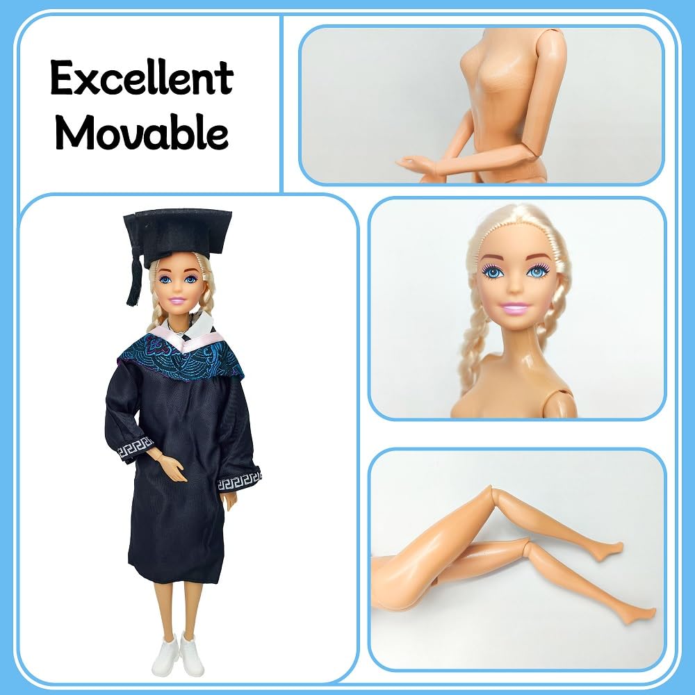Fashion Dolls Set, Stylish Twin 12 Inch Doll Toy, Trendy Outfits for Fashionable Play, Perfect Good Gift
