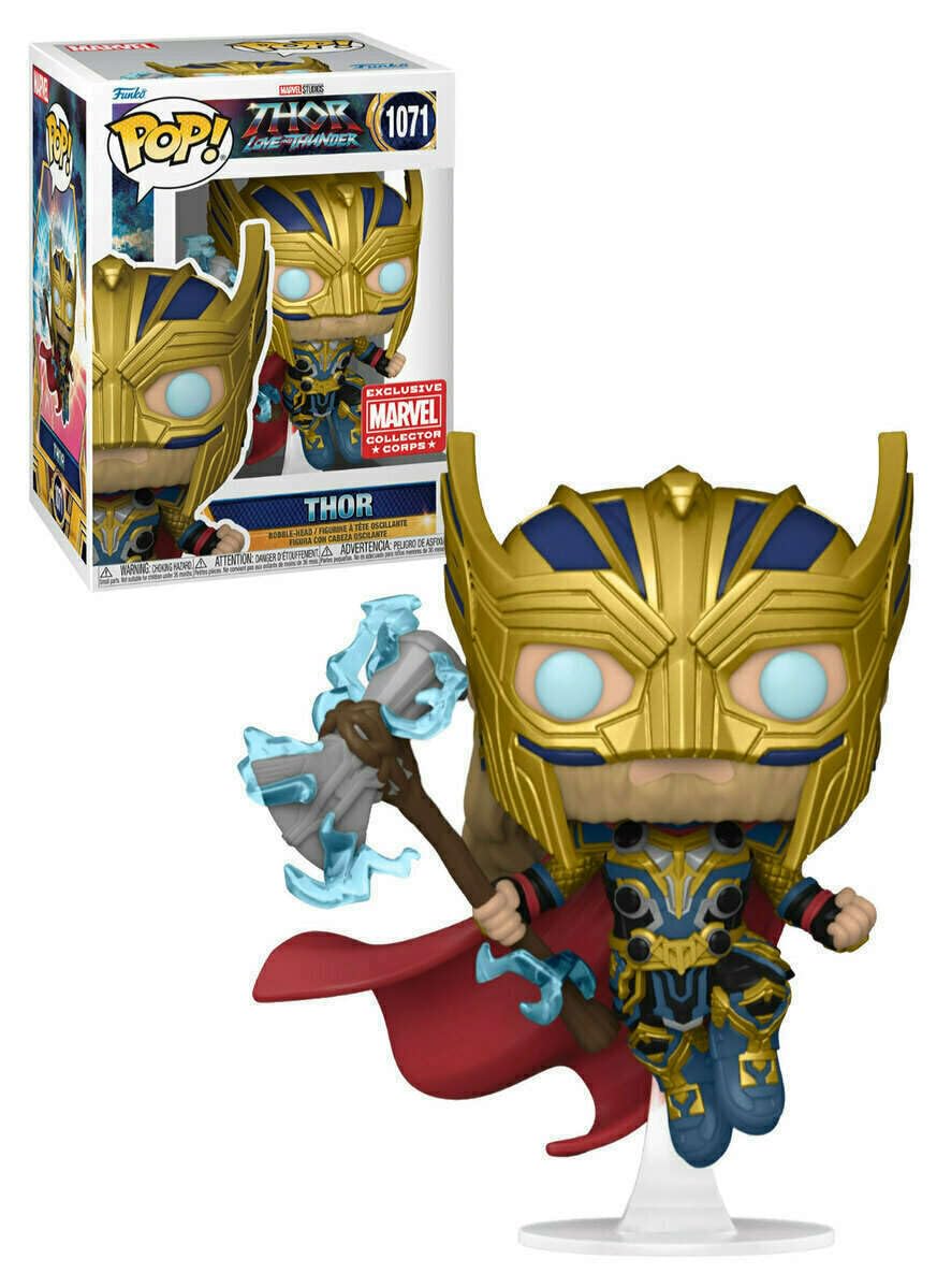 POP Thor Love & Thunder Marvel Collector Corps Exclusive Thor #1071 w/ Free Acrylic CASE