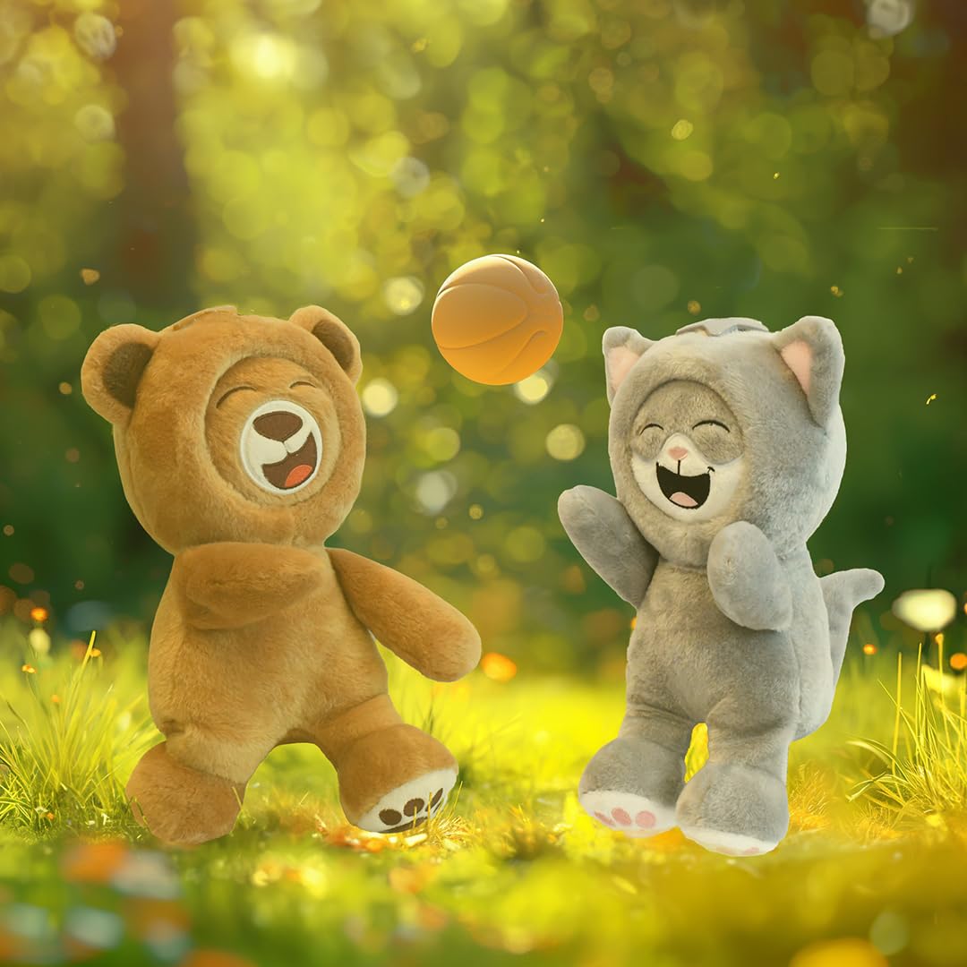 Sunny Days Entertainment, LLC. Moodles Cuddles Teddy Bear 12" Mood Flipping Soft Sensory Plushie Fidget Stuffed Animal, Birthday Gift Toddler and Kids