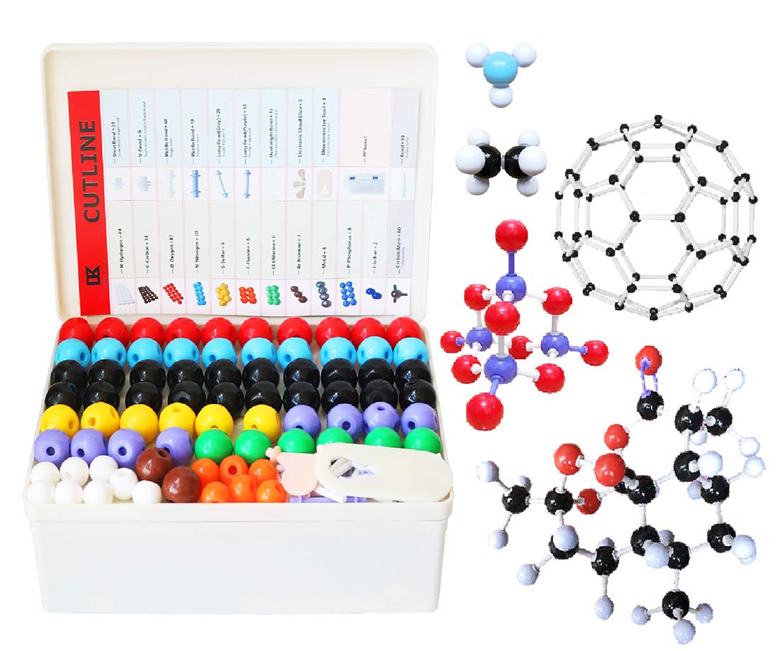 LINKTOR Chemistry Molecular Model Kit (444 Pieces), Student or Teacher Set for Organic and Inorganic Chemistry Learning, Motivate Enthusiasm