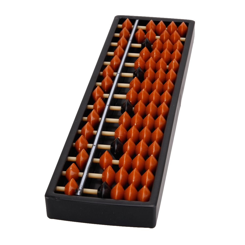 szzijia 15 Digits Column Abacus Soroban Arithmetic Math School Learning Aid Tool