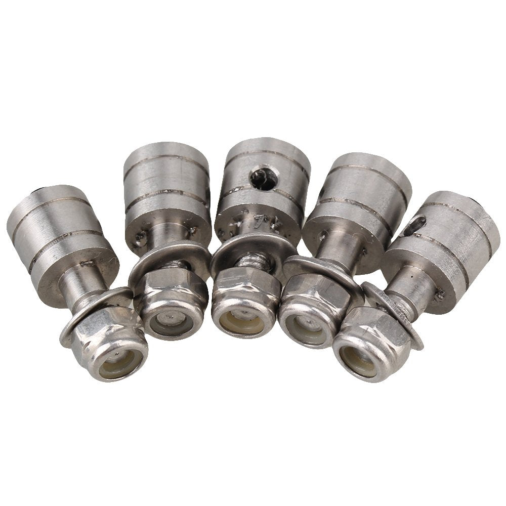BQLZR Stainless Steel Push Rod Collar RC Boat Push Rod Connector Adapter Servo Rod Connectors for Rudder Model Boat Pack of 5