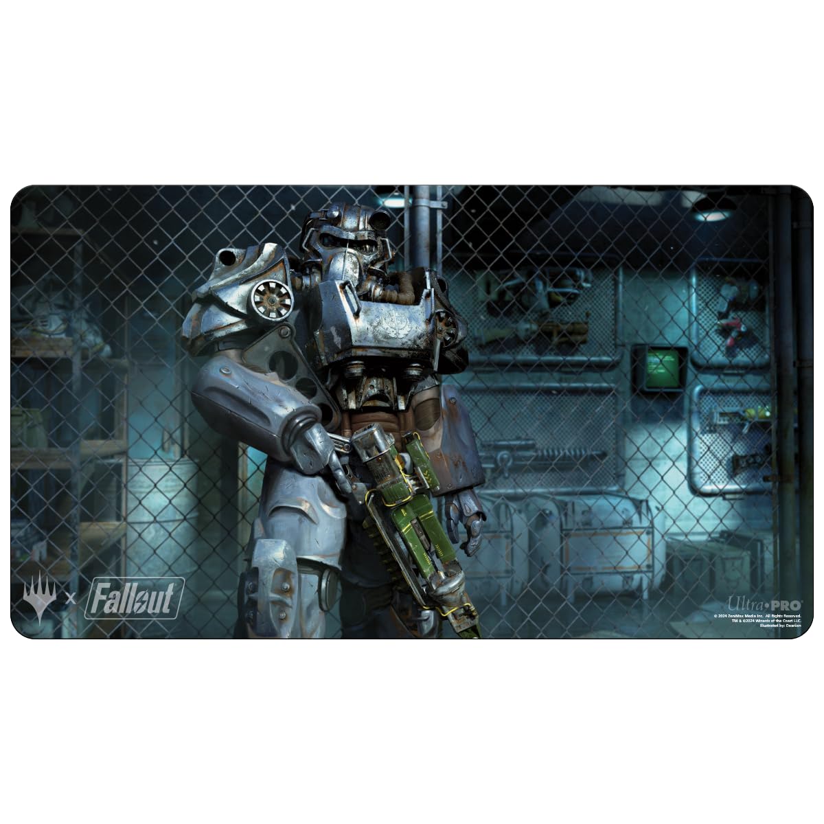 Ultra PRO - Fallout Playmat - Puresteel Paladin - for Magic: The Gathering, Limited Edition Collectible Trading Tabletop Gaming Essentials Accessory