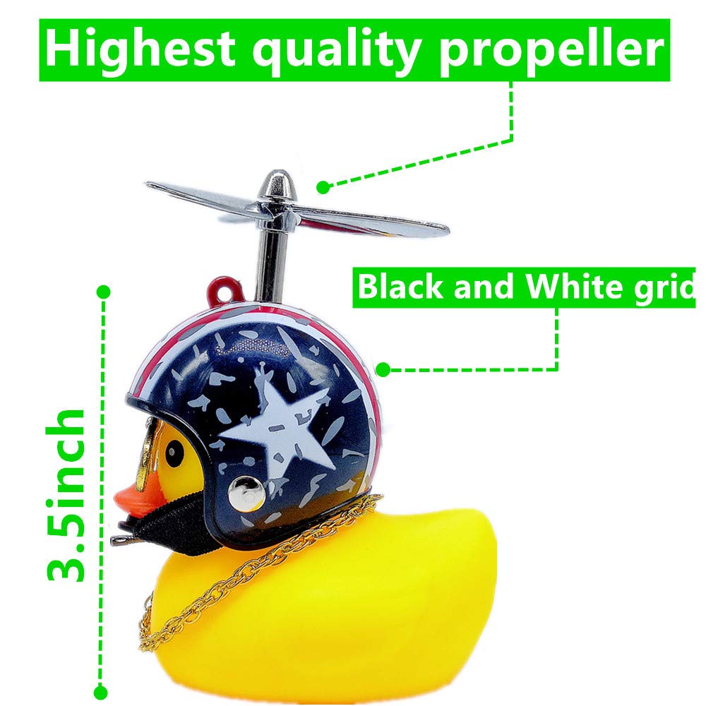 MuYuDaDi Rubber Duck Patos para jeeep Lights Christmas Duck Cart Marine Duck Cool Companion Toy Squeaky Glasses Rubber Ducks Funny (Stars and Stripes