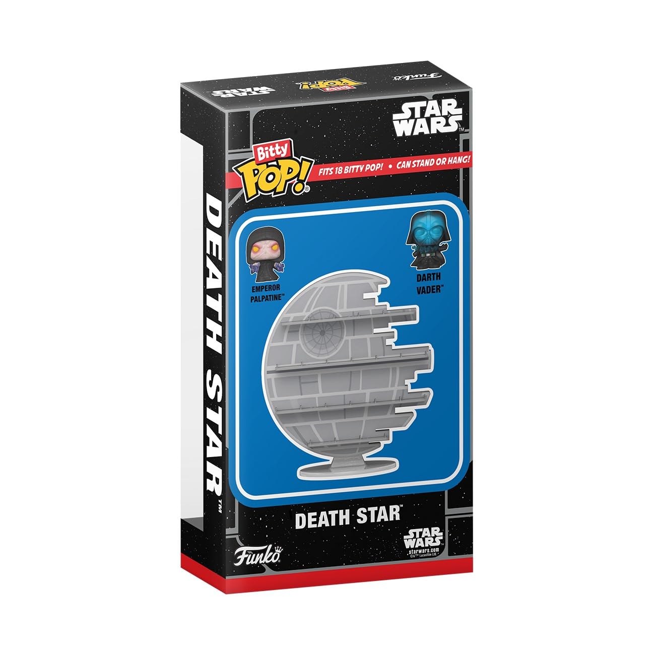 Funko Pop! Bitty Display: Death Star Display Shelf - Emperor Palpatine™ and Darth Vader™ (Electrified) Exclusive Included - Arrange Total of 20 Bitty
