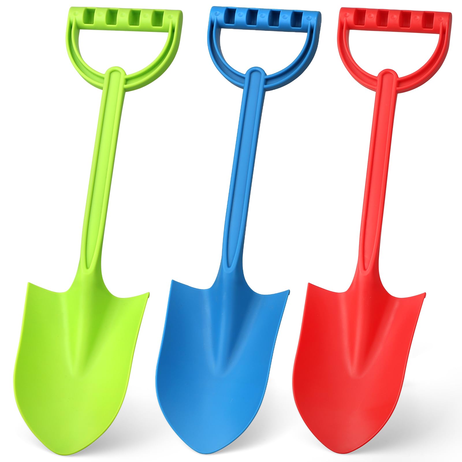Umnodobn Heavy Duty 16" Large Beach Sand Toy Shovels for Kids Adults, Jumbo Scooping Spade Toys Kit for Outdoor Gardening Digging Sandbox Garden Tool