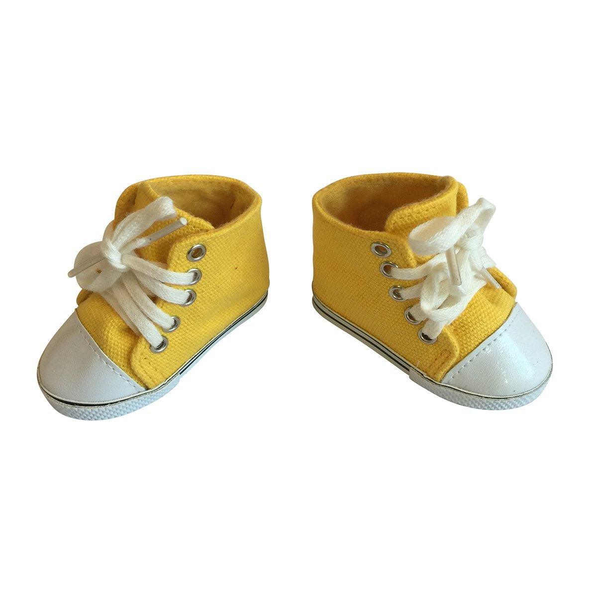 Doll Canvas Sneakers - Sneakers Fits All 18 inch Dolls Including American Girl Dolls (Yellow)