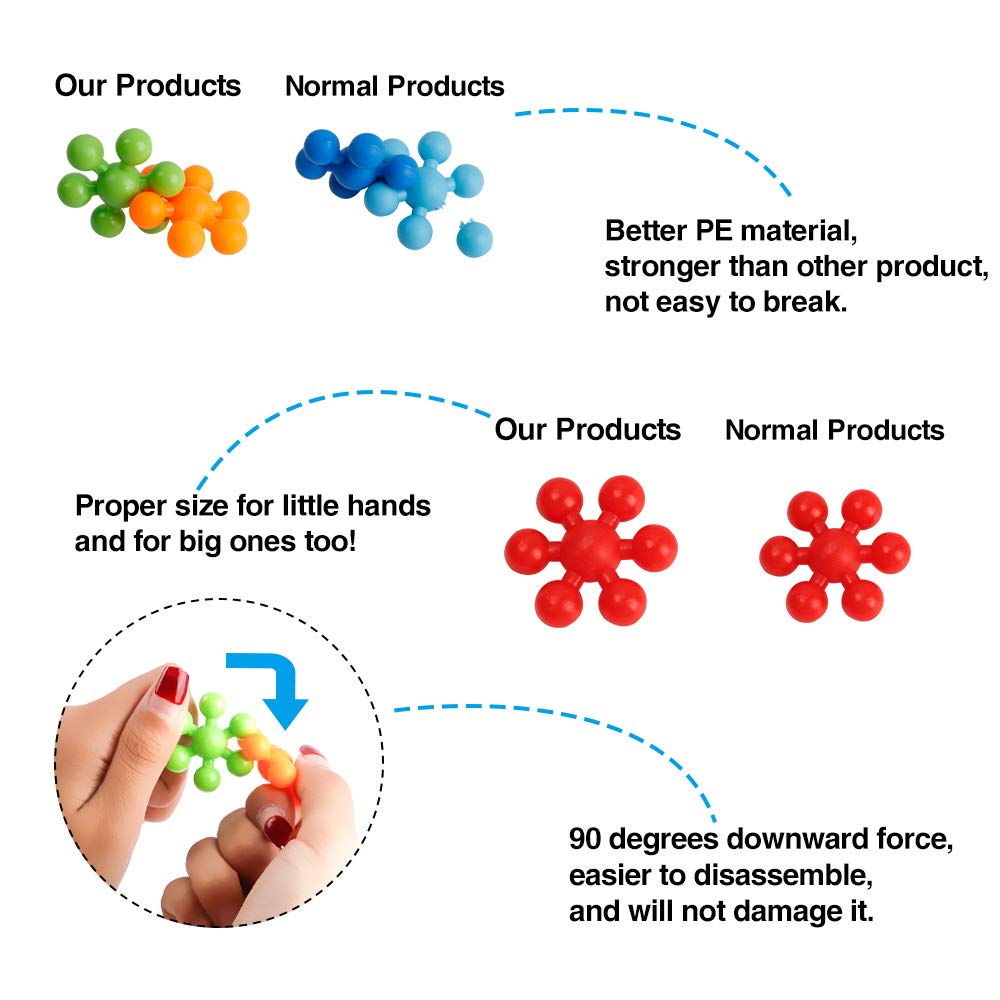 330 pcs Building Blocks, Educational Building Toys Stem Toys Building Discs Sets Interlocking Solid Plastic for Preschool Toddlers Girls and Boys by