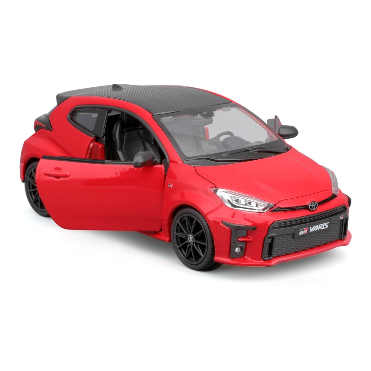 Maisto 2021 Toyota GR Yaris Red with Carbon Top Special Edition Series 1/24 Diecast Model Car