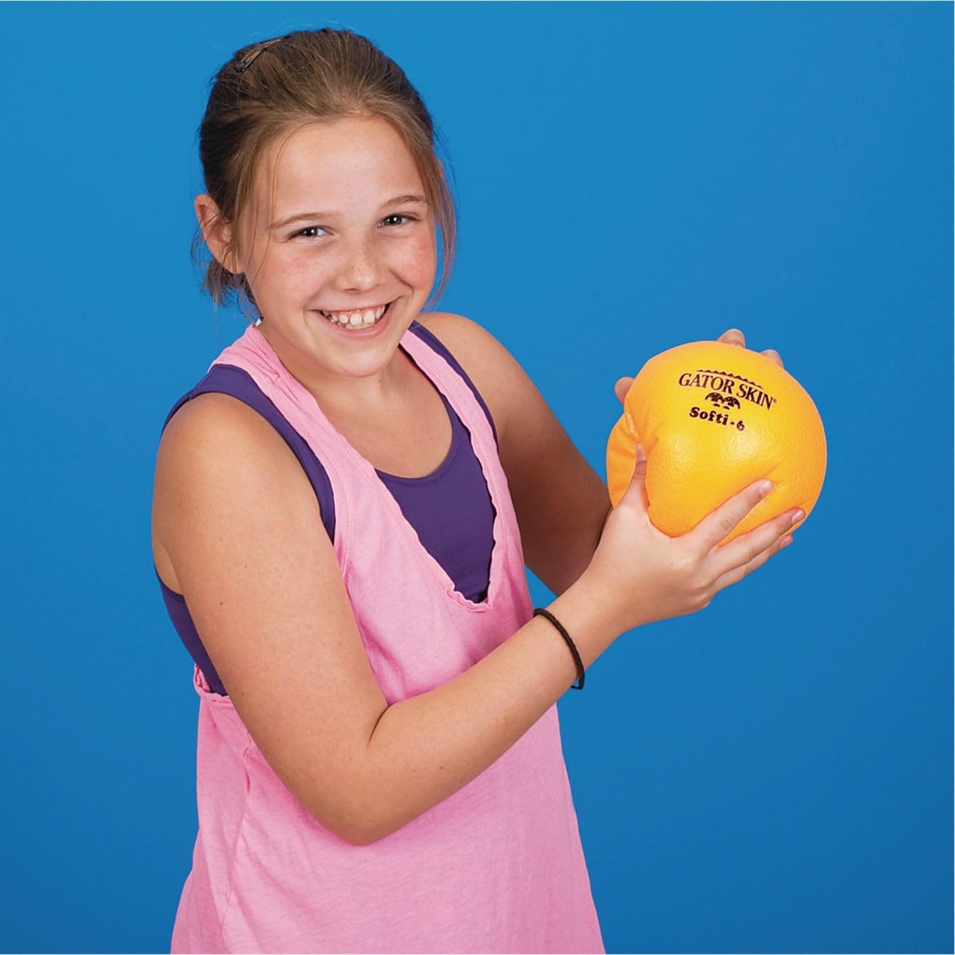 S&S Worldwide Gator Skin Softi-5 Ball, 6 inch Neon Orange