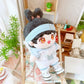 niannyyhouse 20cm Plush Doll Clothes Headband Hoodie Coat Pants Doll Dress Up (Light Blue)