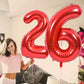 TONIFUL 40 Inch Red Number 3 Balloons Large Foil 3rd Birthday Decorations