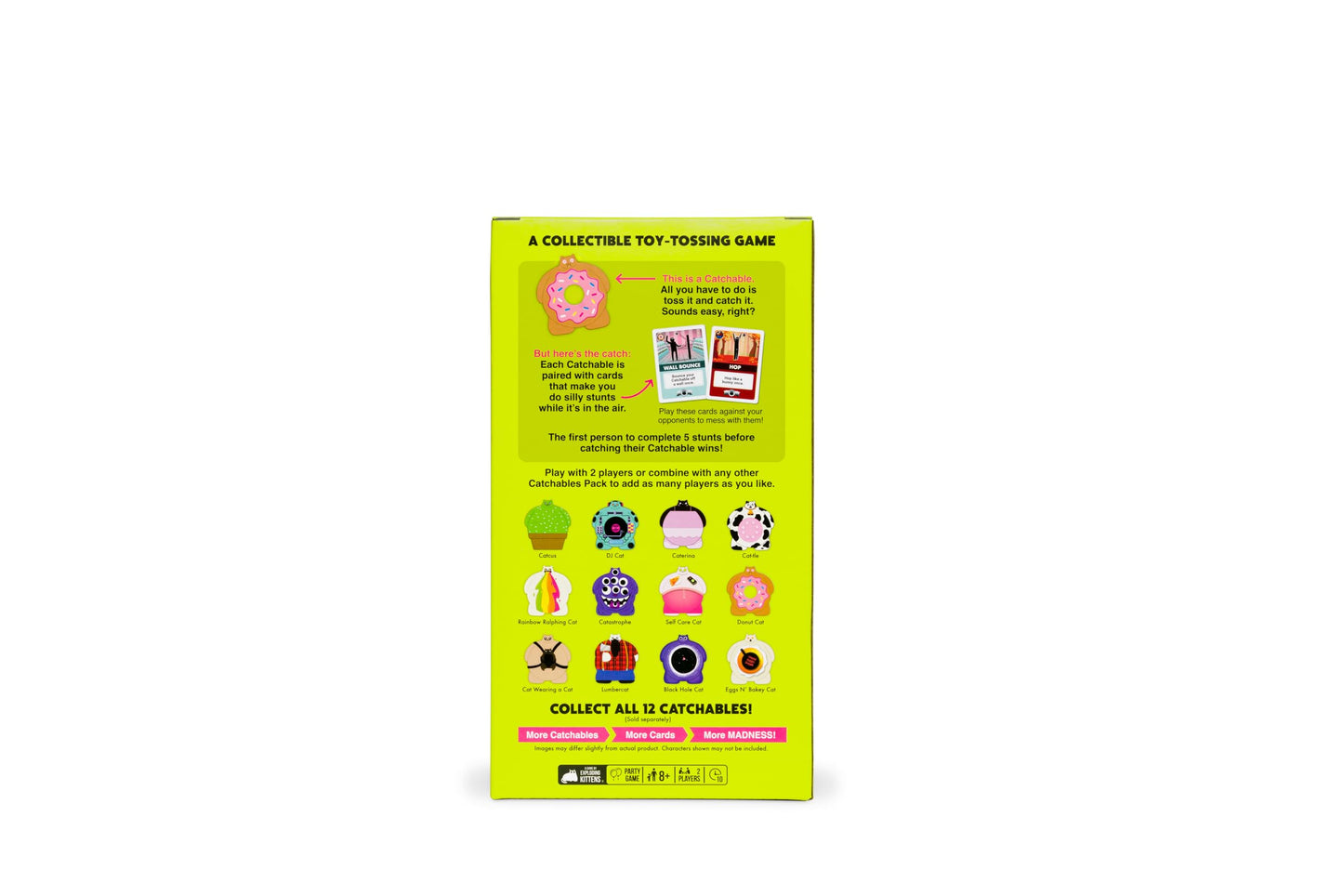 Catchables 2-Pack #1 by Exploding Kittens - 2-4 Players - Ages 8+ - 10 Minutes to Play - Collectible Toy Tossing Game - Party Game, Family Game Night