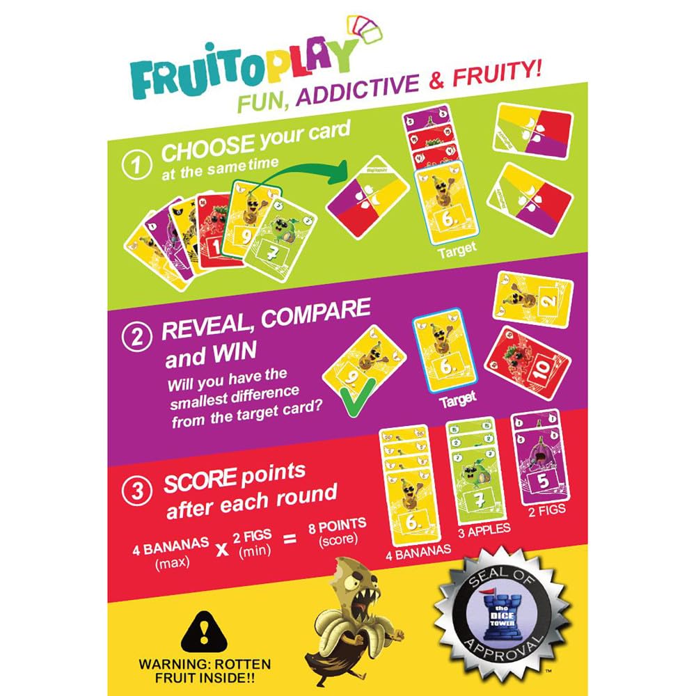 Barrel Aged Games: Fruitoplay - Zombie Fruit-Themed Card Game, Trick Taking & Set Collection, Couples & Family Game Night Ages 8+, 2-6 Players, 20 Min