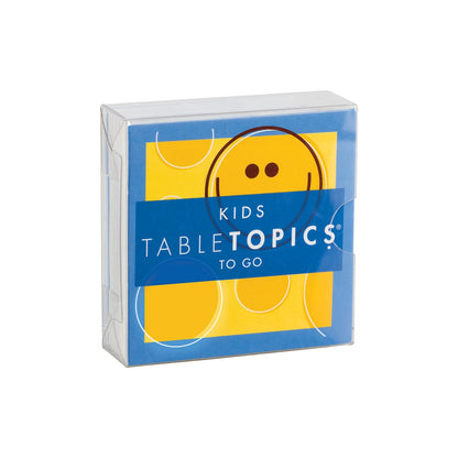 TableTopics Kids "To Go" Question Game with Conversation Cards for Kids - 40 Conversation Starters for Families to Play at the Dinner Table, Family