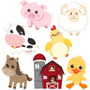 Blulu 35 Pcs Farm Animals Decor Farm Animal Cutouts for Baby Shower, Bulletin Board, Classroom Decor, Kindergarten, Birthday, Party Essentials with 80